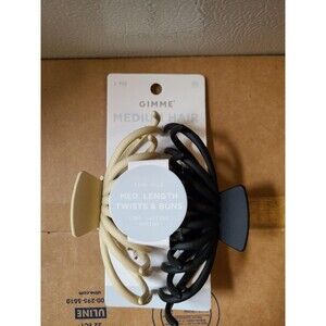 Gimme Beauty Medium Hair Claw Clips  2ct! NEW